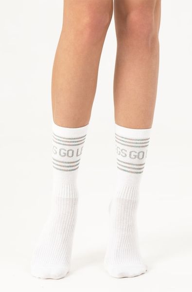 Шкарпетки жіночі бавовняні білі LEGS GO W53