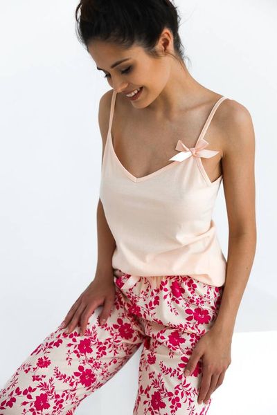 Пижама из хлопка (майка + брюки) розовая Isabella Sensis S2020218