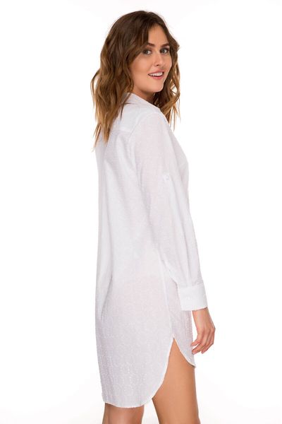 Пляжный халат-рубашка Anabel Arto белый 980-750