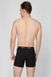 Comfortable men's long shorts with standard fit (2pcs) black/burgundy Naviale MU232-01, черный/бордо, L