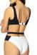 One-piece white and black swimsuit Lisabet Jasmine 6530/20, Біло-чорний, L