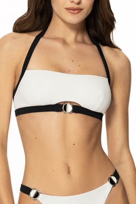 Soft swimming bra white and black SUZY Jasmine 6321/20, Біло-чорний, 70B