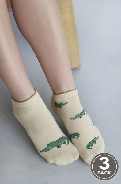 Women's cotton socks LEGS 120 SOCKS LOW (3 pairs), Milk, 36-40