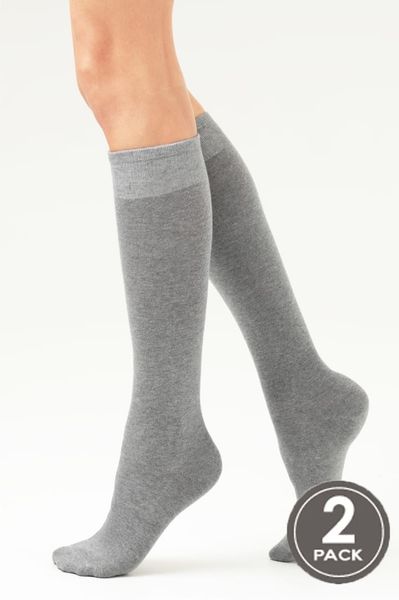 Гольфи жіночі бавовняні сірі KNEE HIGH LEGS 108 (2пари)