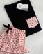 Cotton pajamas (T-shirt + shorts) black Juliana Sensis S2020209, Black, M