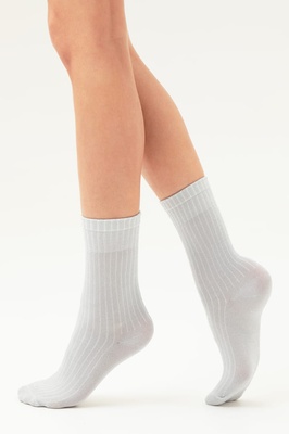 Шкарпетки жіночі бавовняні білі MISS MARILYN SOCKS SL SANTAMOON