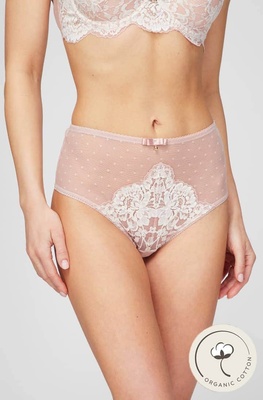 Exquisite slip panties with a high rise powder pink NATURE SOUL Kleo 3215.00.01, PINK POWDER, L