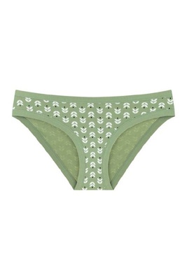 Panties from cotton grey-green with patterns 200-30 Obrana, Green, 42