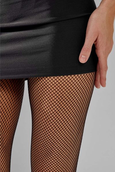 20 den fine mesh tights. nero RETE SMALL LEGS L1910, Black, 1/2