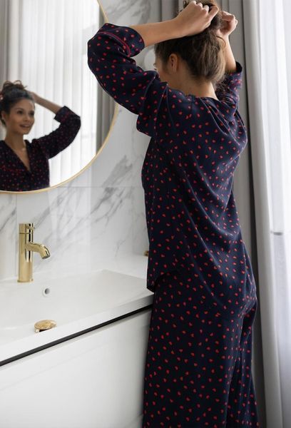 Viscose pajamas Sophia Sensis S2020288, Navy blue