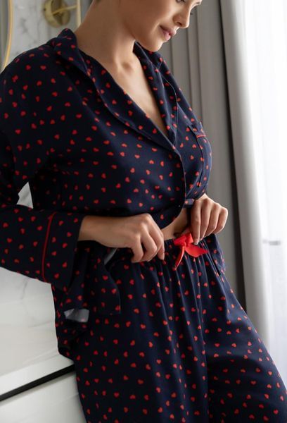 Viscose pajamas Sophia Sensis S2020288, Navy blue