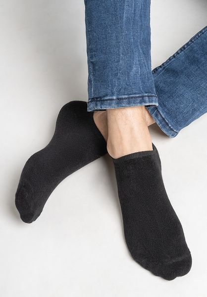 Носки унисекс из хлопка черные SOCKS LOW TERRY LEGS 80