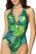 Green one-piece swimsuit Adriana Jasmine 6508/12, Green, L