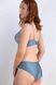 Brief panties made of microfiber in combination with embroidered mesh, gray-blue ROCOCO Kleo 4008, Blue, M