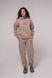 Women's three-thread fleece hoodie, sesame Luna LC002h, Пісочний, XL