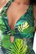 Green one-piece swimsuit Adriana Jasmine 6508/12, Green, L