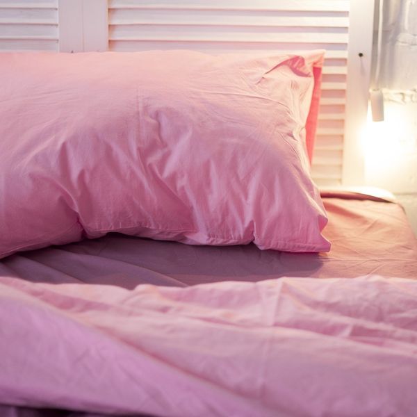 Комплект постельного белья виолет/розовый из поплина