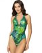 Green one-piece swimsuit Adriana Jasmine 6508/12, Green, M