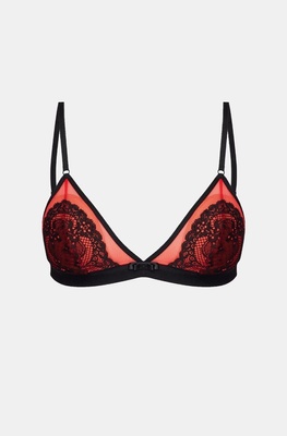 Frameless Triangle wireless soft cup bust red Kleo SO SEXY COQUETTE 2735.00.01, Red, L