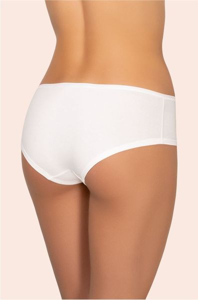 Cotton panties mid-rise hipster shorts antique white/black (2 pieces) Kleo 132 C, COLOR MIX, L
