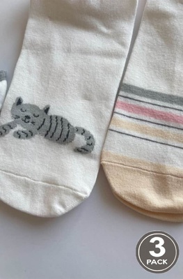 Затишні бавовняні шкарпетки з котиками SOCKS EXTRA LOW (3пари) LEGS 124