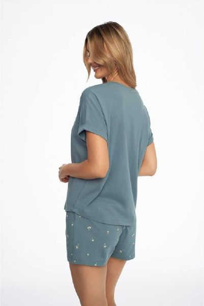 Cotton pajamas with shorts dark blue AREKA HENDERSON 41257, Navy blue, L