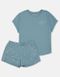 Cotton pajamas with shorts dark blue AREKA HENDERSON 41257, Navy blue, L