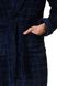 Чоловічий халат з синім поясом Mazer Henderson 39389, Синий, L