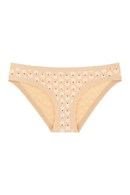 Panties in latte cotton with patterns 200-30 Obrana, Light beige, 42