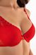 Bra push-up molded cup red INES Jasmine 1124/32, Red