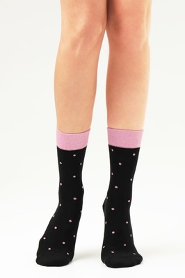 Шкарпетки жіночі бавовняні рожеві LUREX POINT 03 LEGS W54