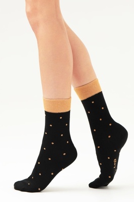 Носки женские хлопковые коричневые LUREX POINT 03 LEGS W54