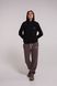Women's jogging trousers three-thread Americano loop Luna LC001, coffee, XL