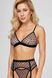 Bralette bra with soft cups with polka dots gray-black G-Point Kleo 3381, Gray, L