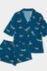 Soft viscose pajamas with shorts mint green AIRY HENDERSON 41305, Green, L