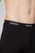 Comfortable men's long shorts with standard fit (2pcs) black/dark gray melange Naviale MU232-01, черный/темно-серый меланж, L