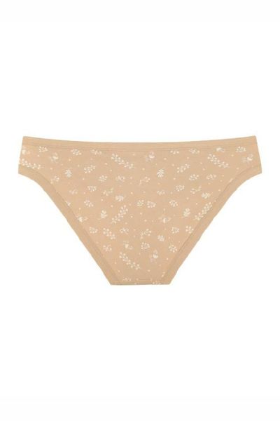 Cotton slip briefs cappuccino sprigs 200-30 Obrana, Cappuccino, 46