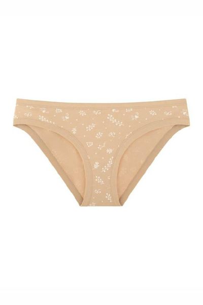 Cotton slip briefs cappuccino sprigs 200-30 Obrana, Cappuccino, 42