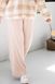 Домашні брюки вільного крою беж-роуз Naviale Viscose LH422-01, Рожевий, L