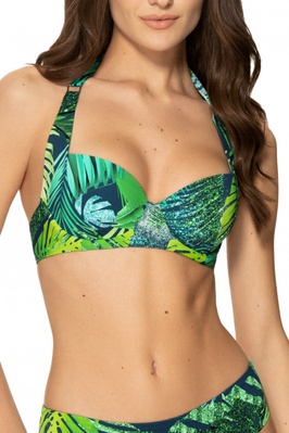 Swimming bra with molded cups green IZZI Jasmine 6325/12, Green, 70D