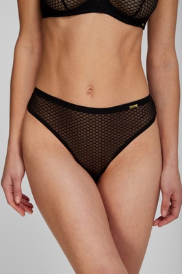 Seductive mesh thong panties black CANDLE Kleo 3509, Black, L
