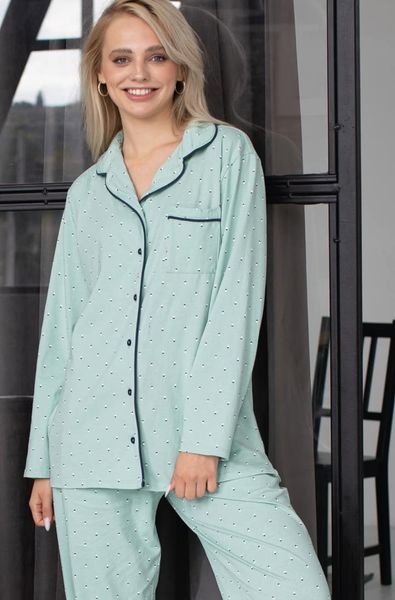Women's cotton pajamas sweet menthol GARDEN QUEEN'S Naviale LH525-04, Mint, L