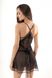 Black translucent lace nightgown Carolina Jasmine 8112/32, Black, M