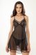 Black translucent lace nightgown Carolina Jasmine 8112/32, Black