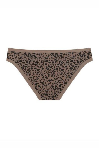 Cotton slip panties milk chocolate leopard 200-30 Obrana, Молочний шоколад, 42