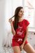 Хлопковая пижама красная Sensis Love Is Blind S202067, Красный, S