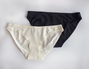 Antique white/black cotton panties (2pcs) 129 C COTTON Kleo, COLOR MIX, M