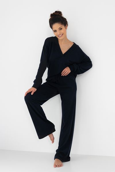 Пижама из вискозы Navy Blue темно-синяя Sensis
