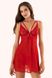 Ночная полупрозрачная сорочка из кружева красная Angelina Jasmine 8123/32, Красный, M