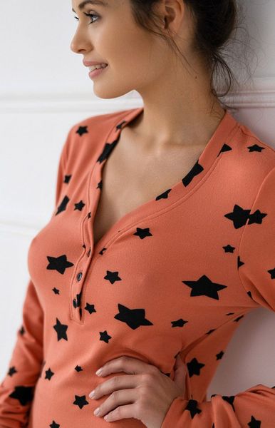 Домашнее платье оранжевое Yolanda Sensis S2020181